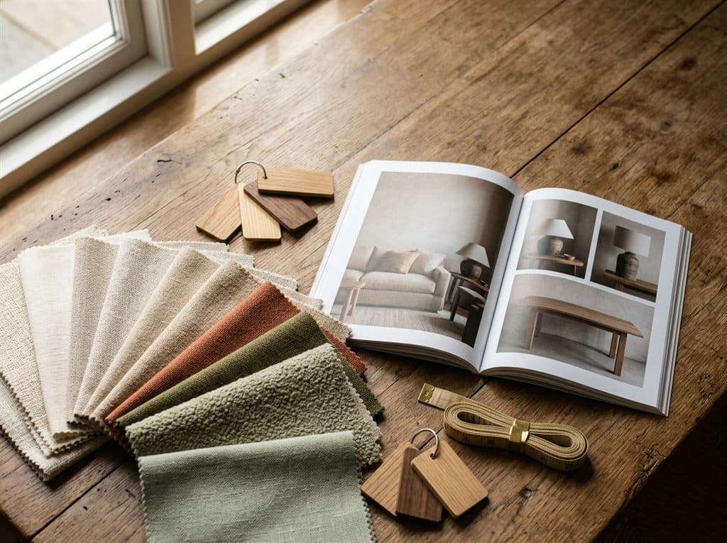 Muestrarios de tejidos y catálogo de decoración para asesoramiento en muebles en Muros